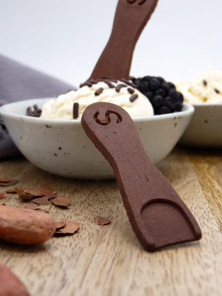 Der essbare "Spoonie Choc" mit Eisbecher