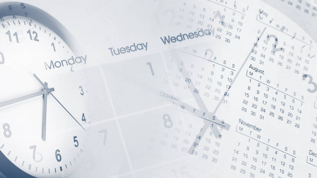 Uhrzeiten und Kalender - Deadlines im Arbeitsalltag